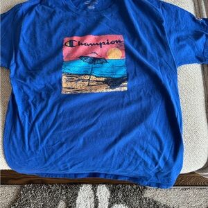Champion Blue Graphic Tee